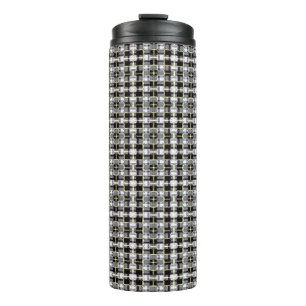 abstract texture, colourful chequered pattern, sim thermal tumbler