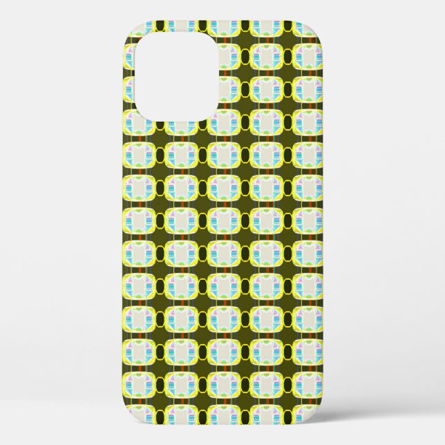 abstract texture, colourful gingham pattern, moder Case-Mate iPhone case (Back)
