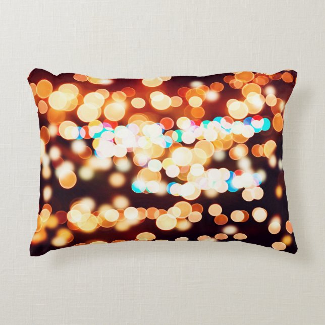 Abstract texture, light bokeh background  decorative cushion (Front)