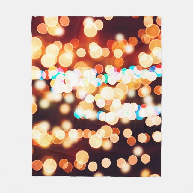 Abstract texture, light bokeh background  fleece blanket (Front)