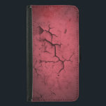 Abstract Texture Red Clay Cracked Wall Samsung Galaxy S5 Wallet Case<br><div class="desc">An abstract design. Red clay coloured texture which looks like an old weathered wall with many cracks along its surface.</div>