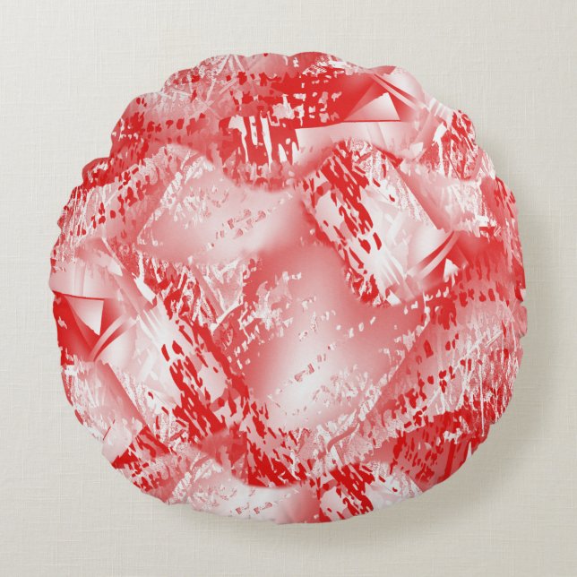 Abstract texture repeat creative modern pattern il round cushion (Front)