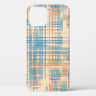 Abstract Texture with Crossing Stripes. Modern Pat iPhone 12 Case