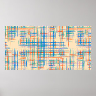 Abstract Texture with Crossing Stripes. Modern Pat Poster