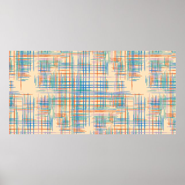 Abstract Texture with Crossing Stripes. Modern Pat Poster (Front)