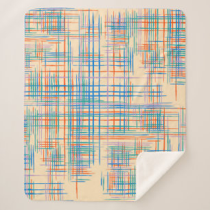 Abstract Texture with Crossing Stripes. Modern Pat Sherpa Blanket