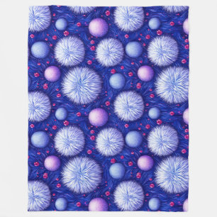 Abstract Texture with Glittering Orbs and Fuzzy Fleece Blanket