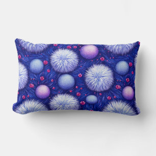 Abstract Texture with Glittering Orbs and Fuzzy Lumbar Cushion