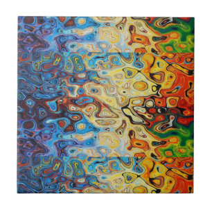 Abstract textured pattern ceramic tile