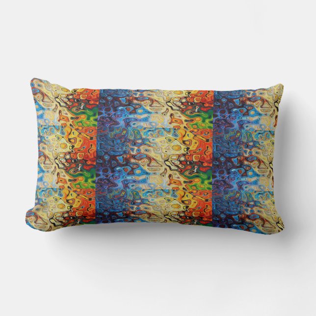 Abstract textured pattern lumbar cushion (Front)