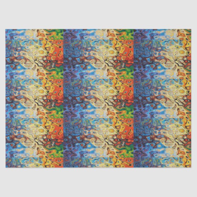 Abstract textured pattern tissue paper (Front)