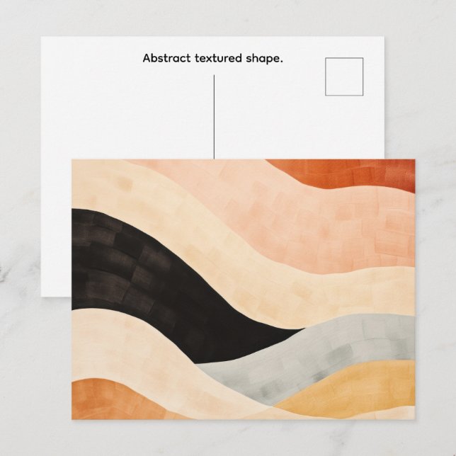 Abstract textured shape.  postcard (Front/Back)