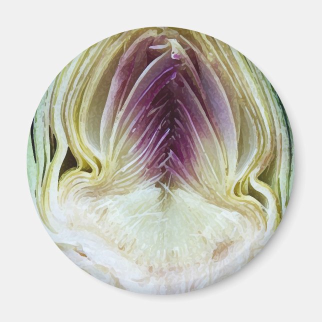 Abstract Textures Artichoke Profile Magnet (Front)