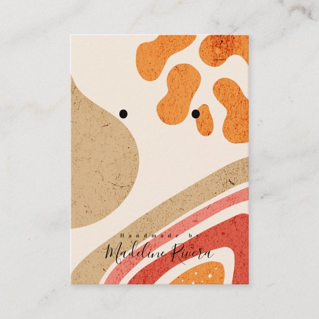 Abstract Textures Artisan Earring Display Cards (Front)