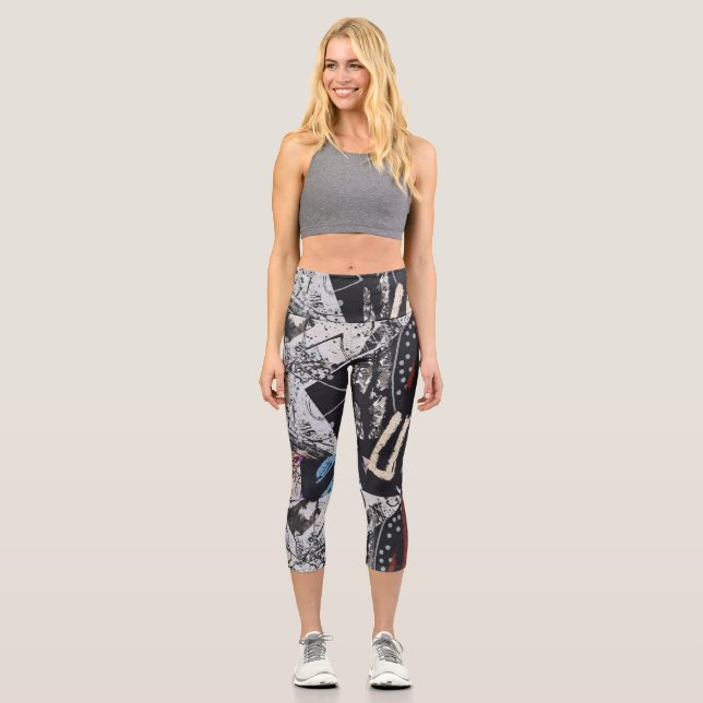 Abstract: The Art of Design Capri Leggings (Front)