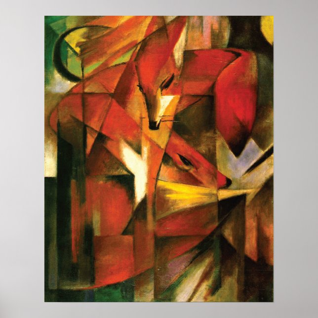 Abstract ~ The Fox by Franz Marc Poster (Front)
