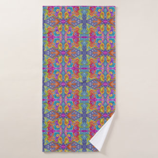 Abstract the Swirl of Colours Bath Towel Set