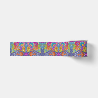 Abstract the Swirl of Colours Grosgrain Ribbon