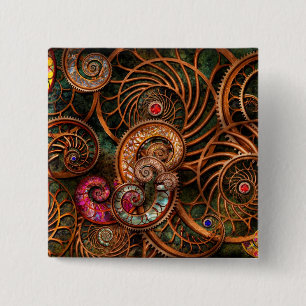 Abstract - The wonders of Sea 15 Cm Square Badge
