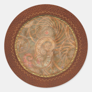Abstract - The wonders of Sea Classic Round Sticker