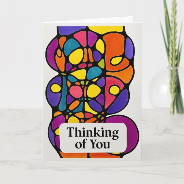 Abstract Thinking of You  Card (Front)