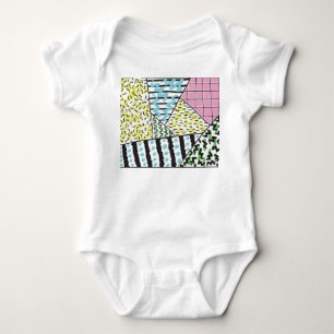 Abstract Three: Hand-Drawn Background Art. Baby Bodysuit