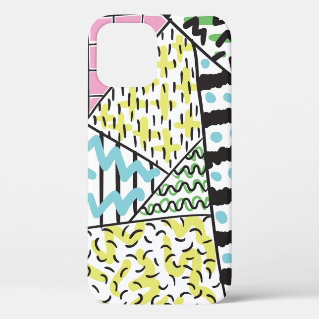 Abstract Three: Hand-Drawn Background Art. Case-Mate iPhone Case (Back)