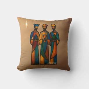 Abstract Three Wise Men Cushion
