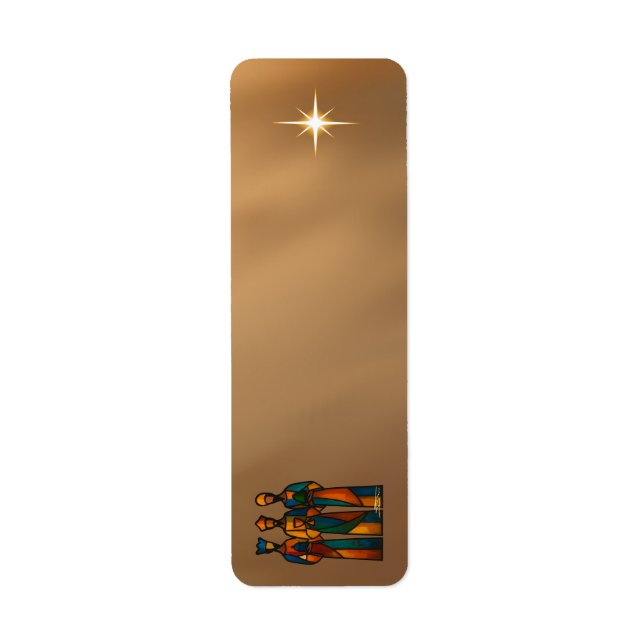 Abstract Three Wise Men Return Address Label (Front)