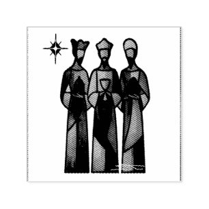 Abstract Three Wise Men Self-inking Stamp
