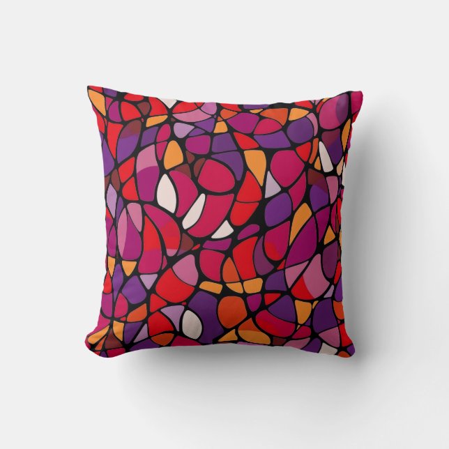 Abstract Throw Pillow (Front)