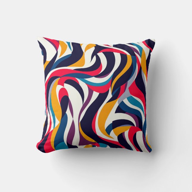 Abstract Throw Pillow (Front)