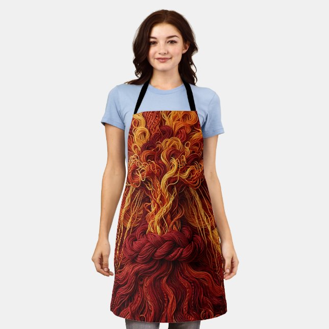 Abstract Thunderstorm Cloud Fire Apron (Worn)