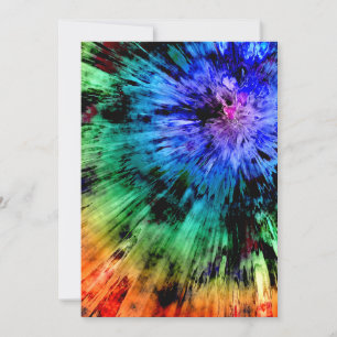 Abstract Tie Dye Holiday Card