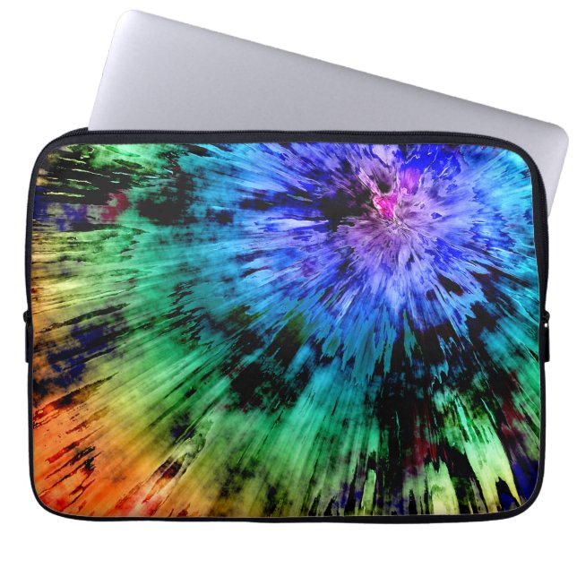 Abstract Tie Dye Laptop Sleeve (Front)