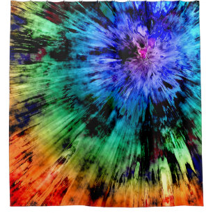 Abstract Tie Dye Shower Curtain