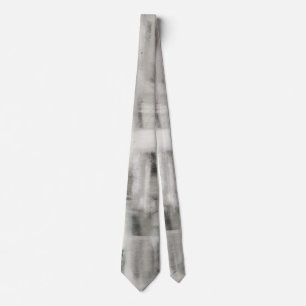 Abstract Tie Neutral Grey White From Painting