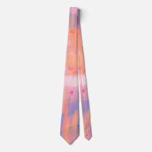 Abstract Tie Pastel Colours Orange Tie for Prom