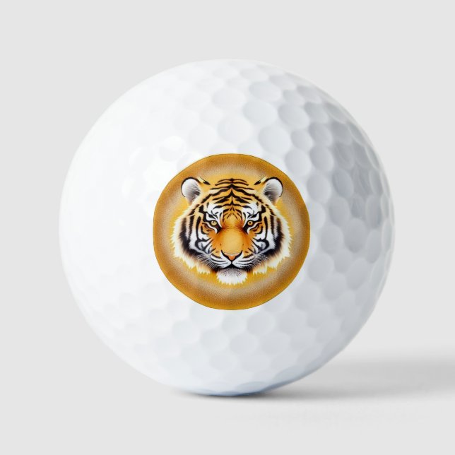 🐅 Abstract Tiger Design For Modern Gift Golf Balls (Front)