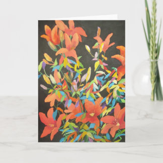 Abstract tiger lily notecard