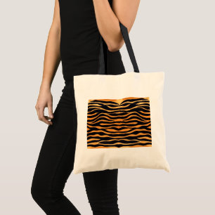 Abstract Tiger Print Tote Bag
