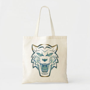Abstract tiger print tote bag