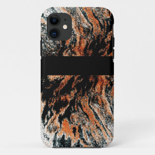 Abstract Tiger Strips iPhone-Design Black iPhone 11 Case