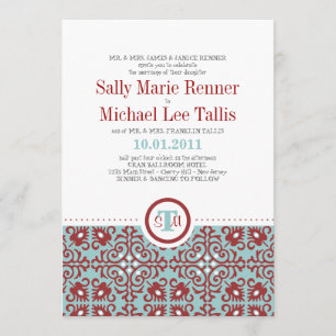 Abstract Tile Pattern Invitation
