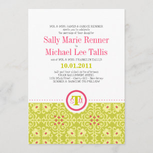 Abstract Tile Pattern Invitation