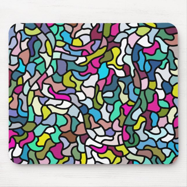 Abstract Tiled Background Mouse Pad (Front)