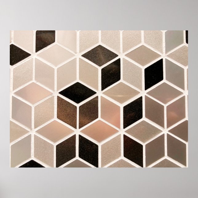 Abstract tiled background. poster (Front)