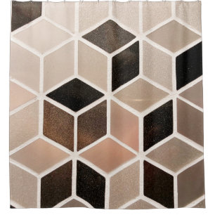 Abstract tiled background. shower curtain