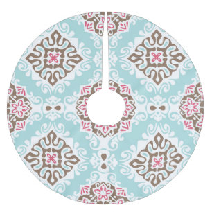 Abstract Tiled: Vintage Seamless Pattern Brushed Polyester Tree Skirt