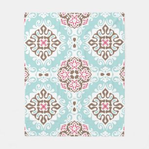 Abstract Tiled: Vintage Seamless Pattern Fleece Blanket
